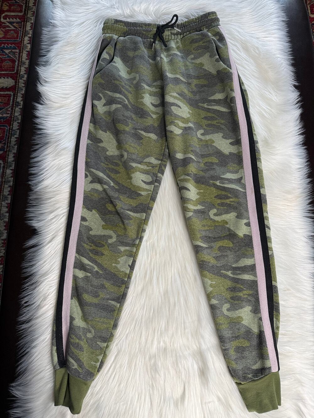 AMP Camo Sweatpant Joggers with Glitter Racing Stripe